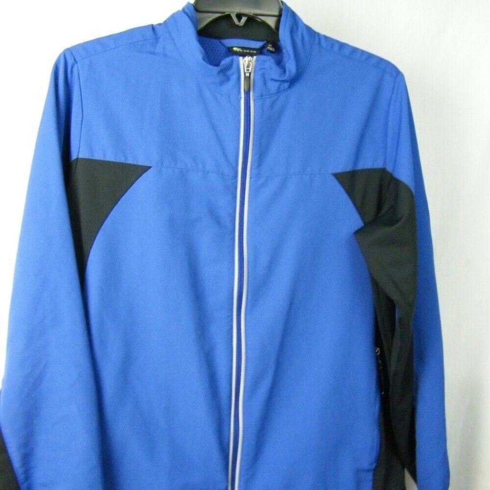 EUC Tek Gear Blue Black Zip Up Jacket Size M Sport